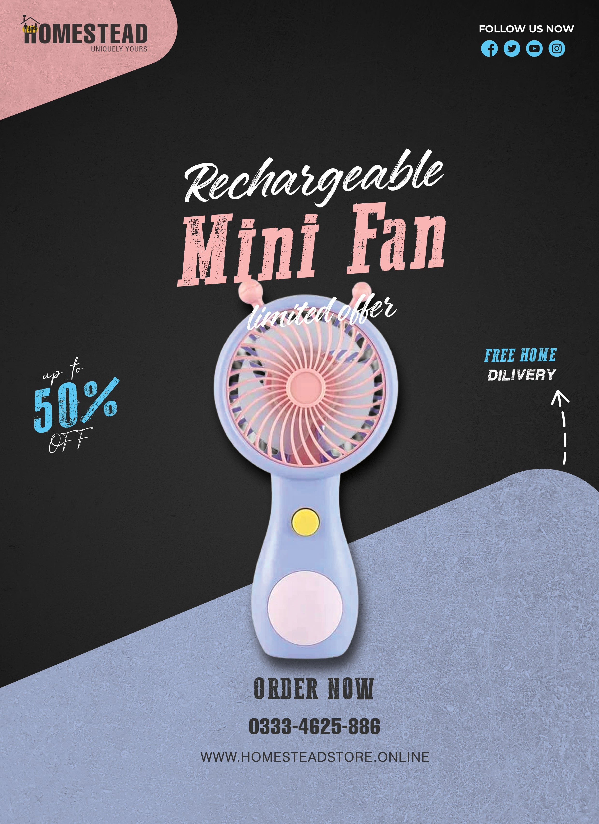 Mini Rechargeable Fan