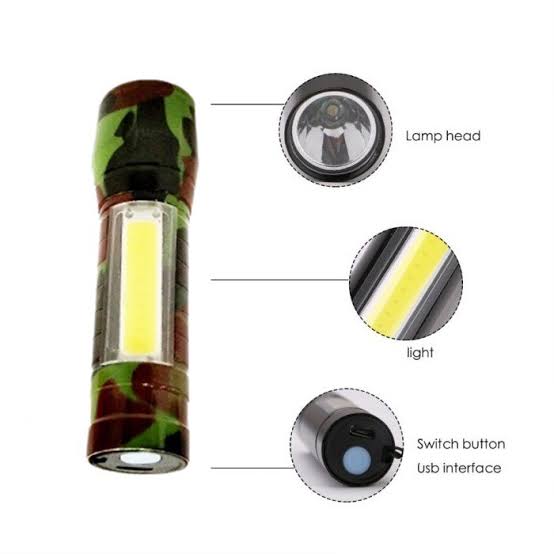 Army Aluminum COB  Tactical Torch Waterproof LED Torch